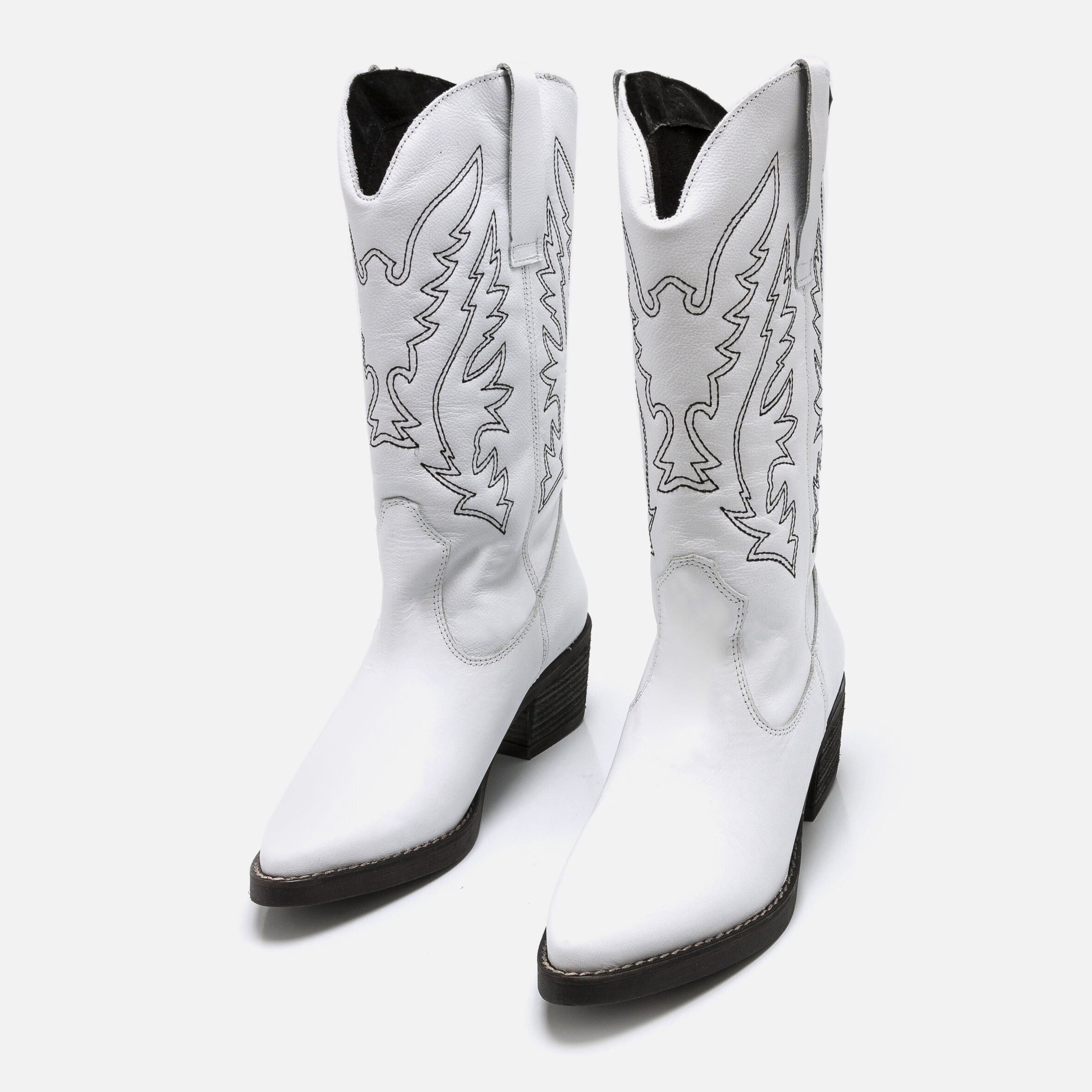 Botas mustang top blancas